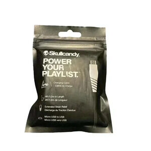Skullcandy Line Charging Cable Micro USB to USB 4ft Length S7RCM-L670